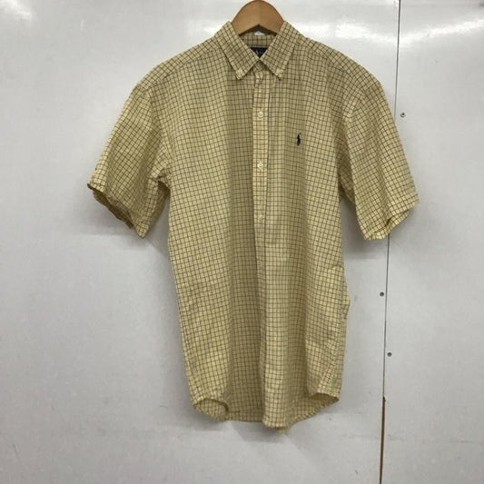 ラルフローレン RALPHLAUREN シャツ、ブラウス 半袖 半袖シャツ チェックシャツ ボタンダウンシャツ XL チェック 黄 / イエロー /  メンズ USED 古着 中古 10141222