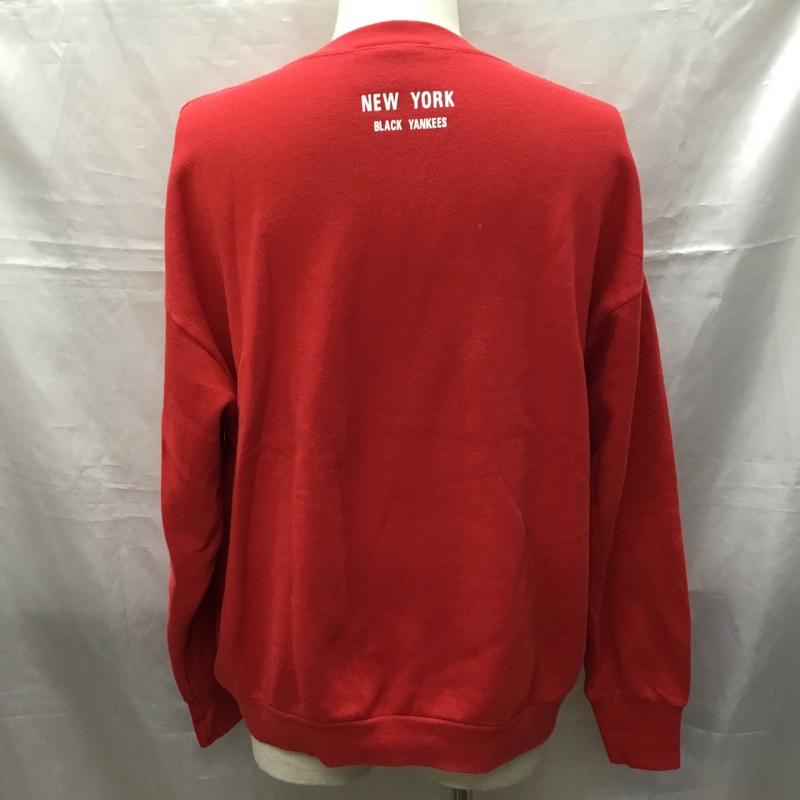 古着 USED トレーナー 長袖 90s usa製 spiritualball blackyankees 長袖トレーナー スウェット ロゴ、文字 赤 / レッド /  メンズ USED 古着 中古 10116168