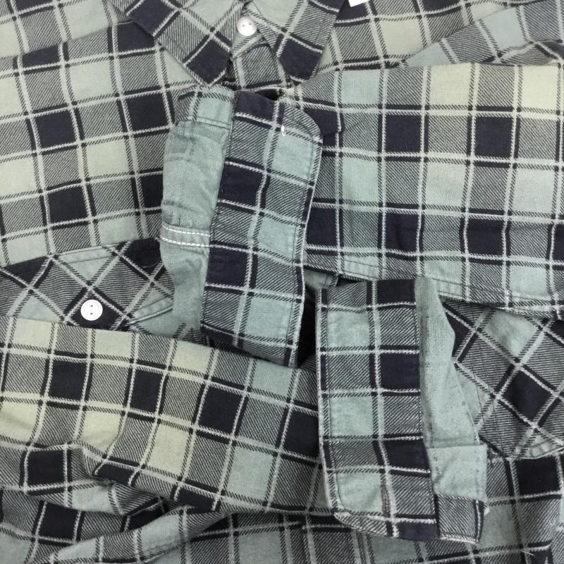 ダブルアールエル ラルフローレン RRL RALPH LAUREN シャツ、ブラウス 長袖 MNRRWOV16820271  PRESTON WS LONG SLEEVE SPORT SHIRT COTTON CHAMOIS - GREEN_BLACK XXL チェック 緑 / グリーン / X 黒 / ブラック /  メンズ USED 古着 中古 10130858