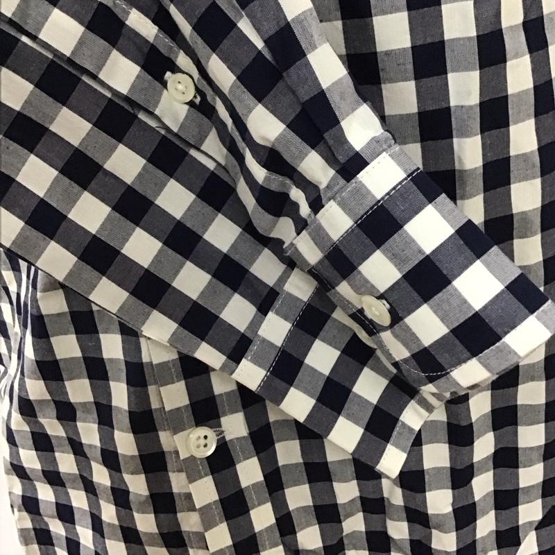エルエルビーン L.L.Bean シャツ、ブラウス 長袖 胸ポケット S チェック 白 / ホワイト / X 紺 / ネイビー /  メンズ USED 古着 中古 10111865