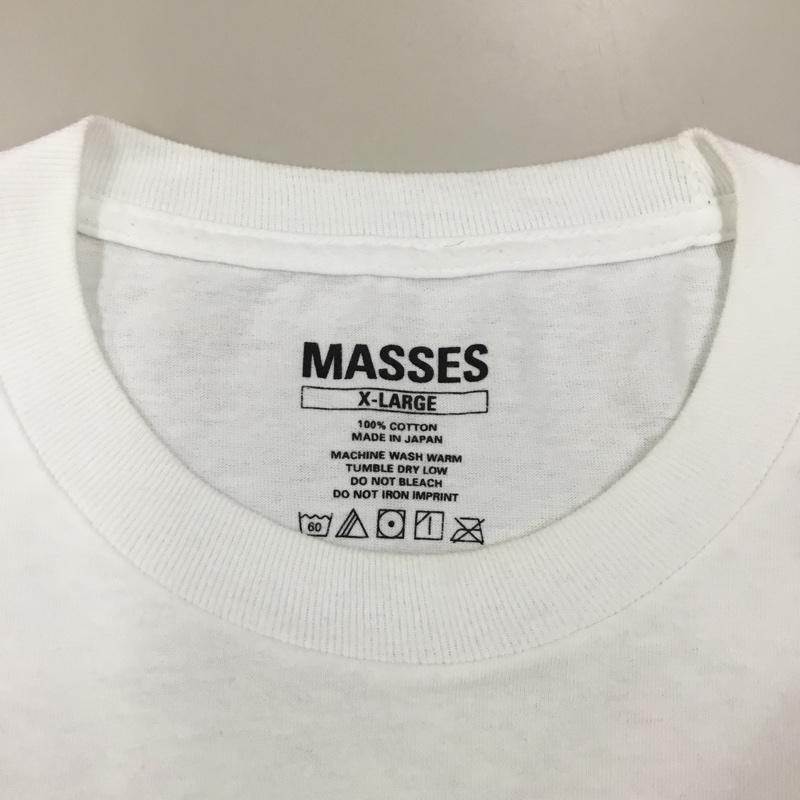 マシス MASSES Tシャツ 半袖 半袖カットソー プリントTシャツ クルーネックカットソー XL プリント 白 / ホワイト /  メンズ USED 古着 中古 10114887