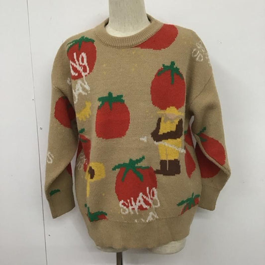 フックバイロックミー Hook By RockME ニット、セーター 長袖 長袖ニット リブニット セーター クルーネックカットソー プリントセーター プリント ベージュ / ベージュ / X 赤 / レッド / X 黄 / イエロー / X 緑 / グリーン / X 白 / ホワイト / X 茶 / ブラウン /  メンズ USED 古着 中古 10106323