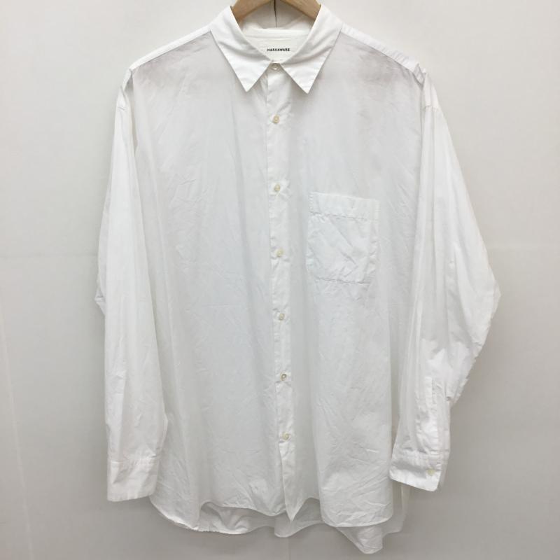 マーカ marka シャツ、ブラウス 長袖 MARKAWARE 18SS コンフォートフィット レギュラーカラーシャツ マーカウェア REGULAR COLLAR SHIRTS COMFORT FIT A18A-09SH03C 2号 無地 白 / ホワイト /  メンズ USED 古着 中古 10128184