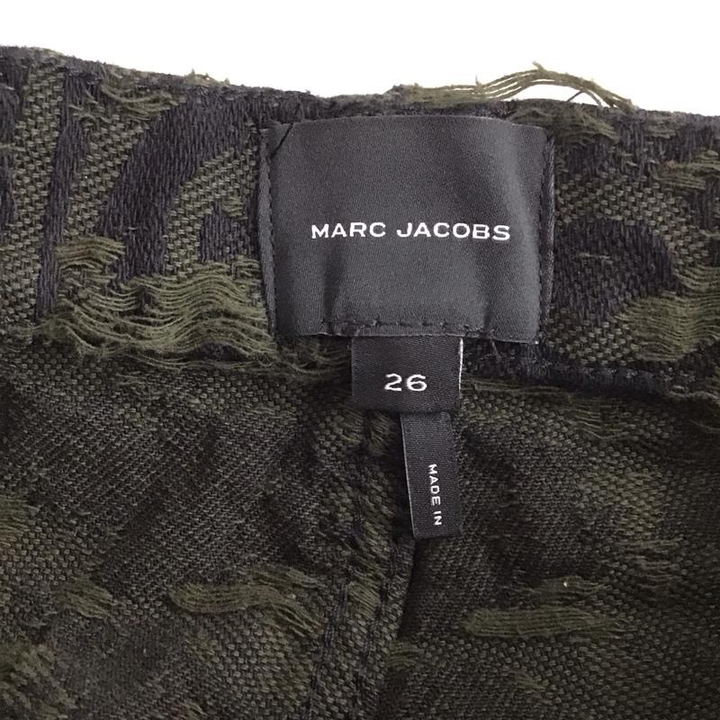 マークジェイコブス MARCJACOBS パンツ デニム、ジーンズ 2S4RBT003D06 ディストレス モノグラム ジャカード オーバーサイズ ジーンズ 26 ロゴ、文字 黒 / ブラック / X カーキ / カーキ /  レディース USED 古着 中古 10131323
