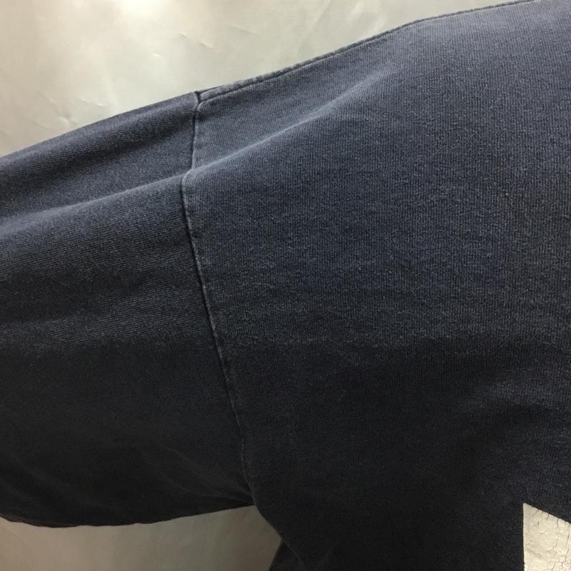 アディダス adidas Tシャツ 半袖 半袖カットソー プリントTシャツ クルーネックカットソー ロゴ、文字 紺 / ネイビー /  メンズ USED 古着 中古 10115769