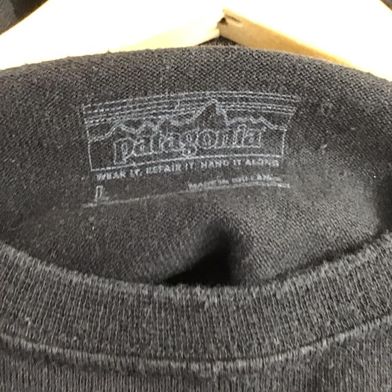 パタゴニア patagonia カットソー 長袖 長袖 L ロゴ、文字 ダークグレー / ダークグレー /  メンズ USED 古着 中古 10151161