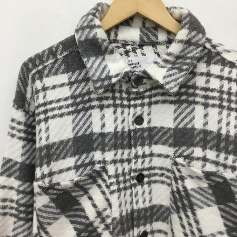 エピトミ EPTM. ジャケット、上着 ジャケット、ブレザー シャツジャケット L チェック 白 / ホワイト / X 黒 / ブラック /  メンズ USED 古着 中古 10140070