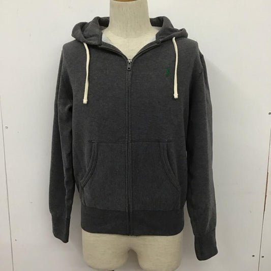 ポロラルフローレン POLO RALPH LAUREN パーカー 長袖 長袖パーカー フード付きパーカー 刺繍スウェット トレーナー ジップアップパーカー S ロゴ、文字 灰 / グレー /  メンズ USED 古着 中古 10107317