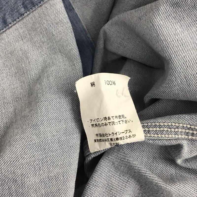 スタンダード カリフォルニア STANDARD CALIFORNIA シャツ、ブラウス 長袖 長袖シャツ 無地シャツ カラーシャツ デニムシャツ L ロゴ、文字 インディゴ / インディゴ /  メンズ USED 古着 中古 10130907