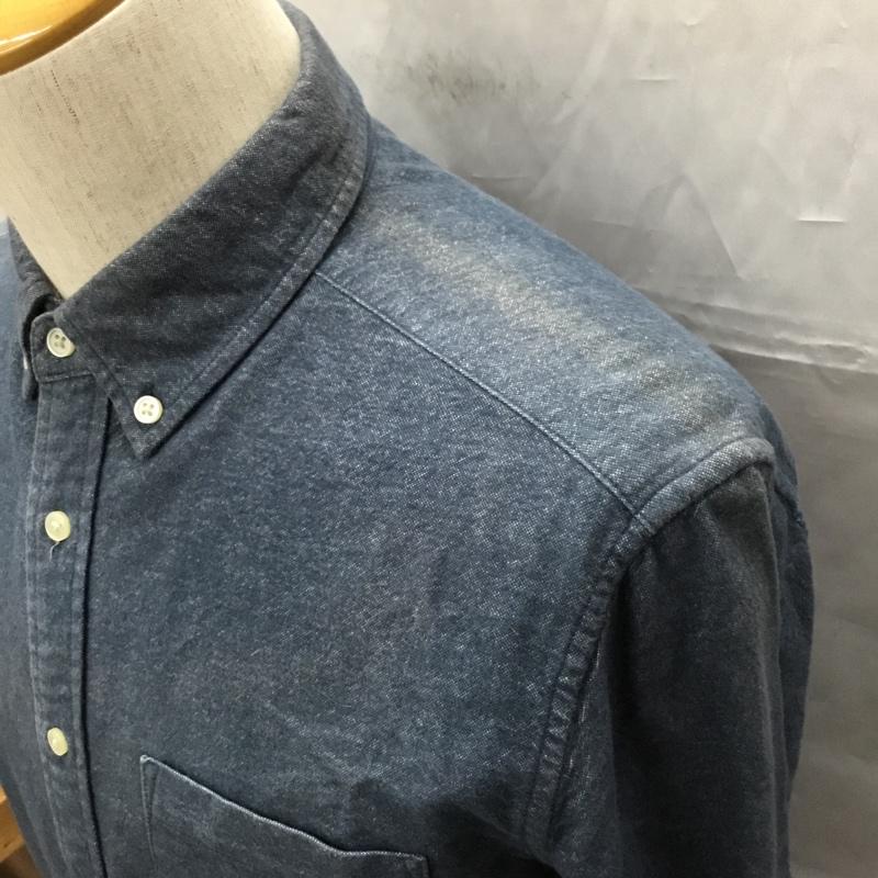 レイジブルー RAGEBLUE シャツ、ブラウス 長袖 rb020159sb カジュアルシャツ 長袖シャツ ボタンダウンシャツ M 無地 インディゴ / インディゴ /  メンズ USED 古着 中古 10108842