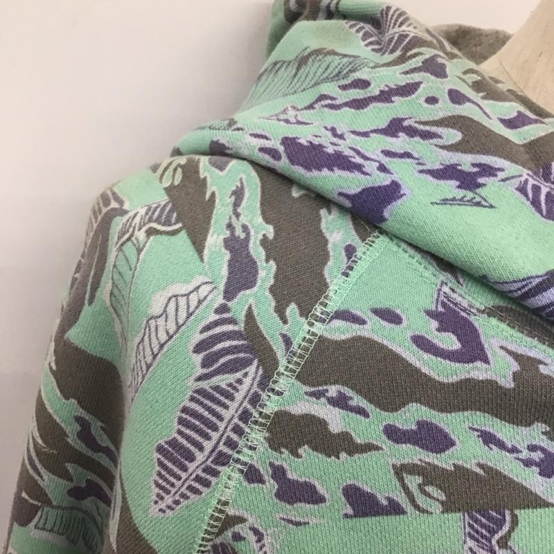 アベイシングエイプ A BATHING APE パーカー 長袖 1910-115-013 リバーシブル フルジップ リーフ XXL 総柄 マルチカラー / マルチカラー /  メンズ USED 古着 中古 10107428