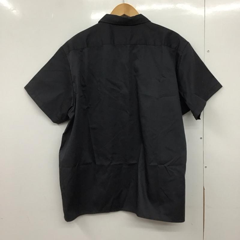 ディッキーズ Dickies シャツ、ブラウス 半袖 半袖シャツ 無地シャツ ポケットシャツ LL 無地 ダークグレー / ダークグレー /  メンズ USED 古着 中古 10146636