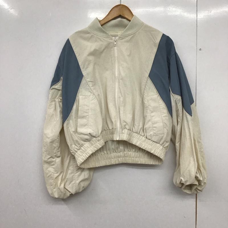 ジーナシス JEANASIS ジャケット、上着 ジャンパー、ブルゾン JS071575TS ハイショクショートブルゾン FREE 無地 白 / ホワイト / X 水色 / ライトブルー /  レディース USED 古着 中古 10148601