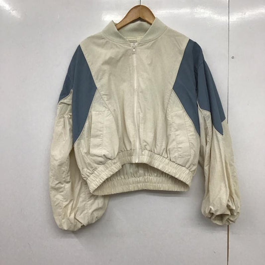 ジーナシス JEANASIS ジャケット、上着 ジャンパー、ブルゾン JS071575TS ハイショクショートブルゾン FREE 無地 白 / ホワイト / X 水色 / ライトブルー /  レディース USED 古着 中古 10148601