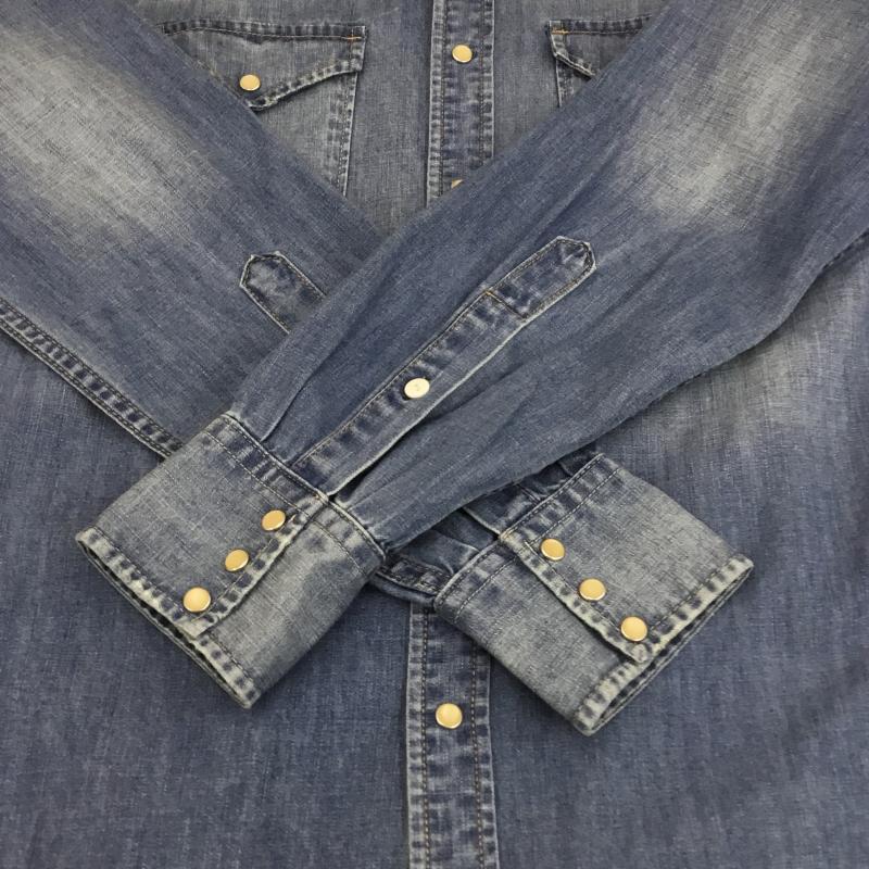 リプレイ REPLAY シャツ、ブラウス 長袖 REPLAY デニムシャツ　M4023.000.F26C94A M 無地 インディゴ / インディゴ /  メンズ USED 古着 中古 10127626