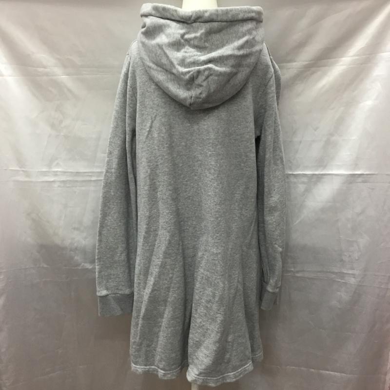 ミルクフェド MILKFED. ワンピース ロングスカート 0344908 パーカーワンピース 長袖スウェットワンピース M ロゴ、文字 灰 / グレー /  レディース USED 古着 中古 10112233