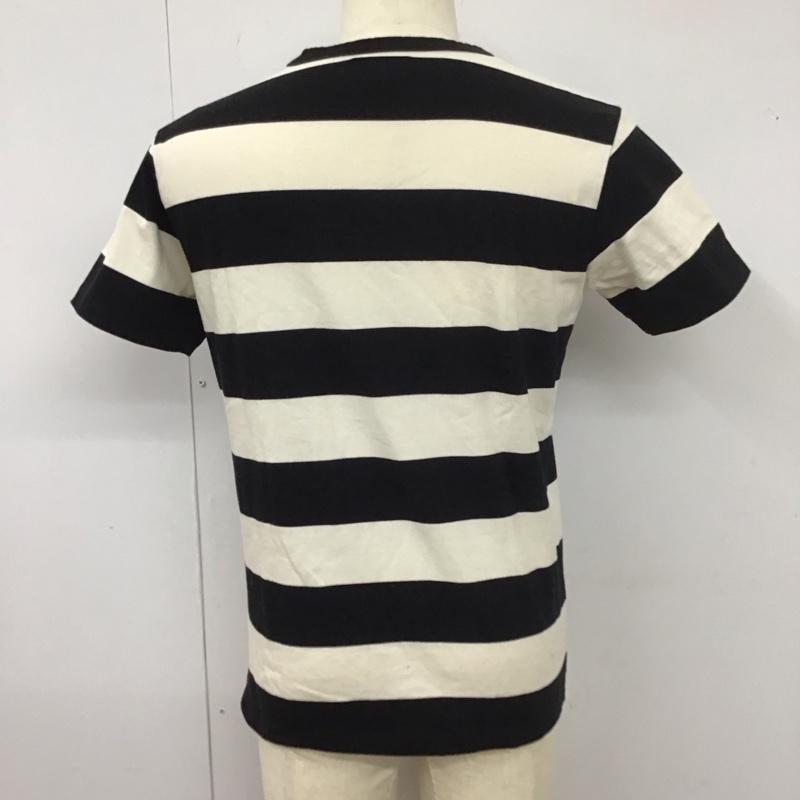 アニエス・ベー agnes b. Tシャツ 半袖 8807j019 太ボーダーTシャツ ボーダー柄 白 / ホワイト / X 黒 / ブラック /  メンズ USED 古着 中古 10111996