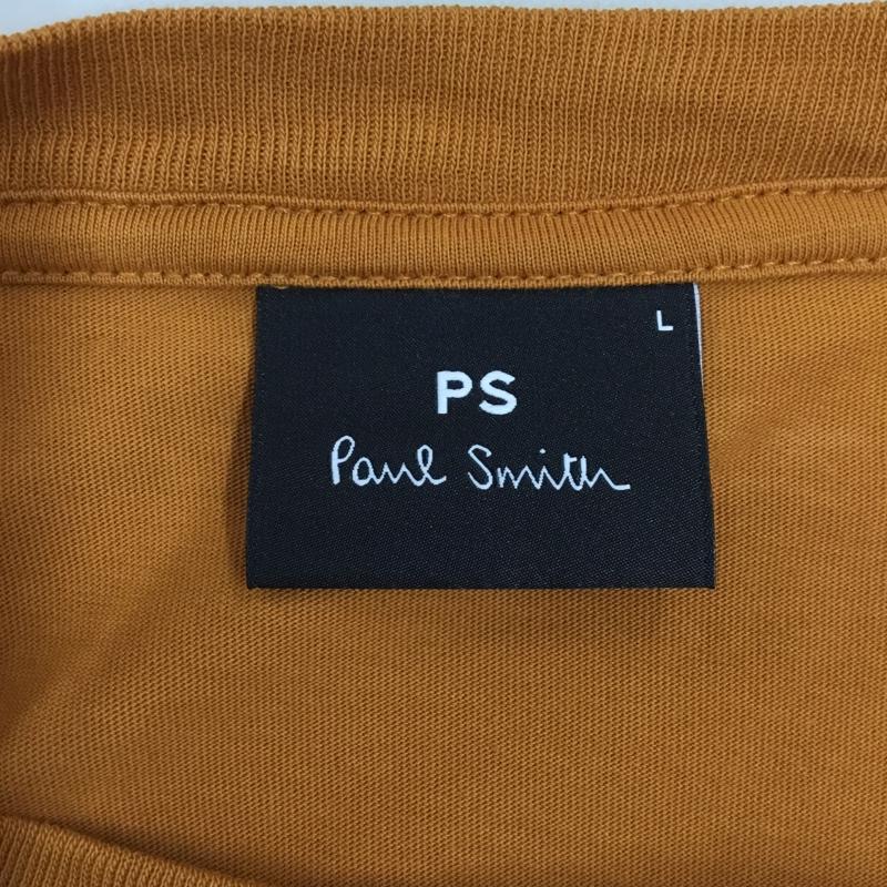 ポールスミス Paul Smith Tシャツ 長袖 長袖カットソー ロングスリーブカットソー クルーネックカットソー L ロゴ、文字 キャメル / キャメル /  メンズ USED 古着 中古 10106580