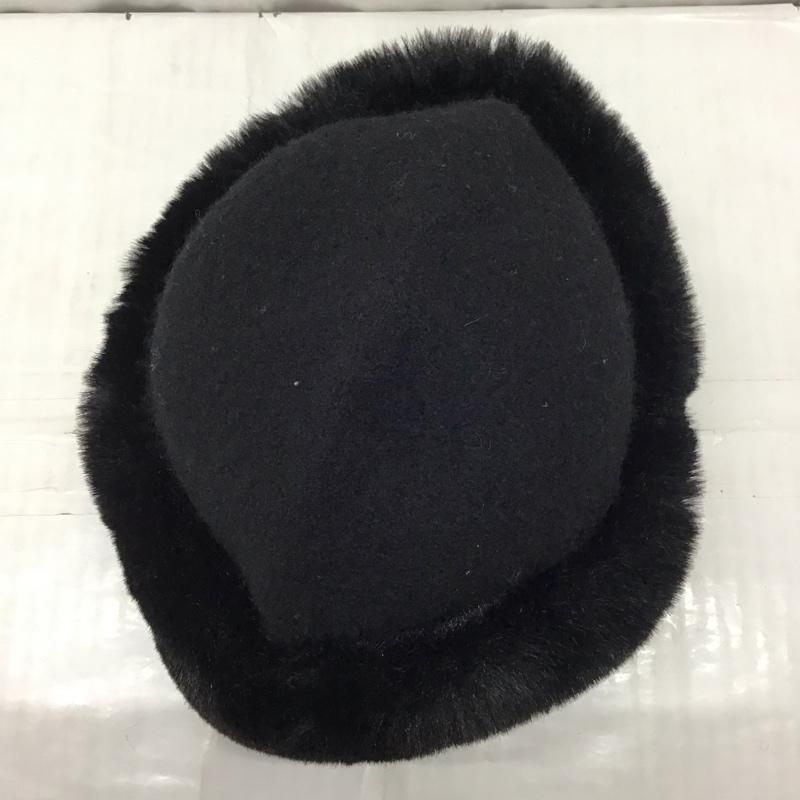 ザラ ZARA 帽子 ハット 0653 261 800 フェイクファー 無地 黒 / ブラック /  レディース USED 古着 中古 10118151