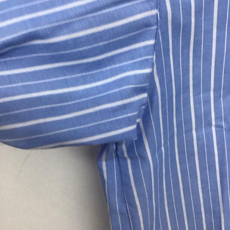 アズールバイマウジー AZUL BY MOUSSY シャツ、ブラウス 長袖 250HSG30-190C ショートキリカエシャツ FREE ストライプ 水色 / ライトブルー /  レディース USED 古着 中古 10133325