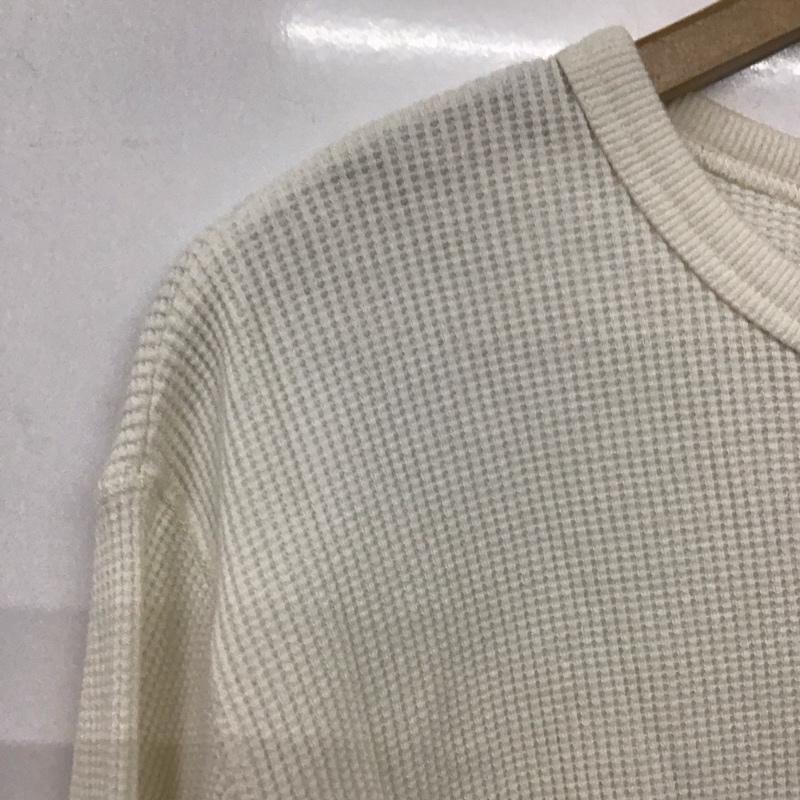 フルーツオブザルーム FRUIT OF THE LOOM カットソー 長袖 長袖カットソー 無地カットソー クルーネック ワッフル M 無地 白 / ホワイト /  メンズ USED 古着 中古 10143460