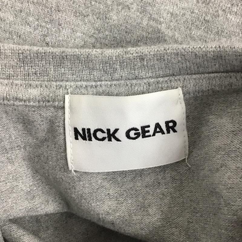 古着 USED Tシャツ 半袖 半袖カットソー プリントTシャツ クルーネックカットソー NICKGEAR L ロゴ、文字 灰 / グレー /  メンズ USED 古着 中古 10124697