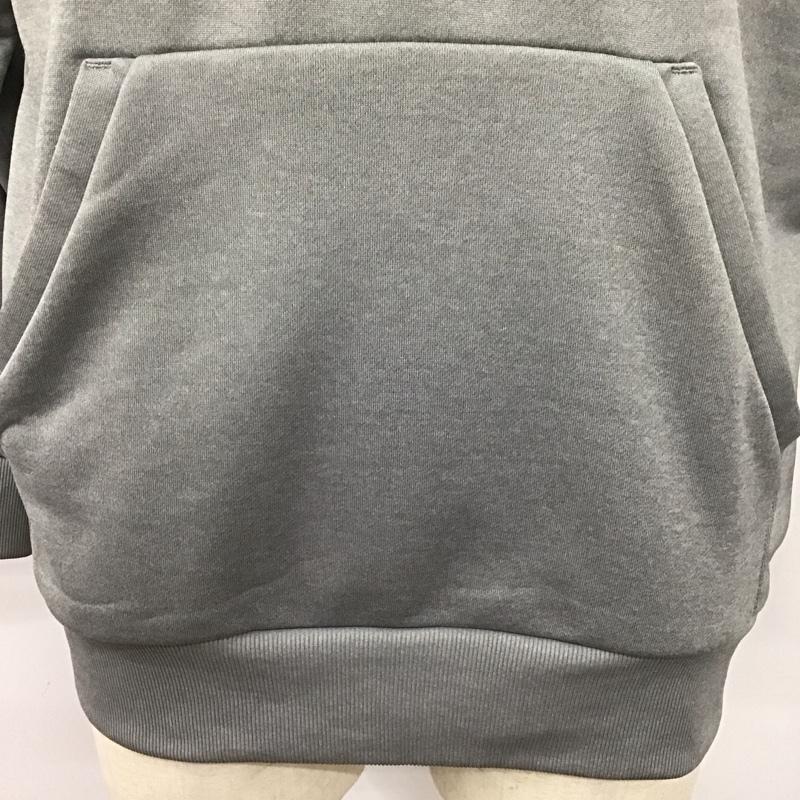 アディダス adidas パーカー 長袖 BR0998 スウェット プルオーバー フーディー ロゴ、文字 灰 / グレー /  メンズ USED 古着 中古 10123278