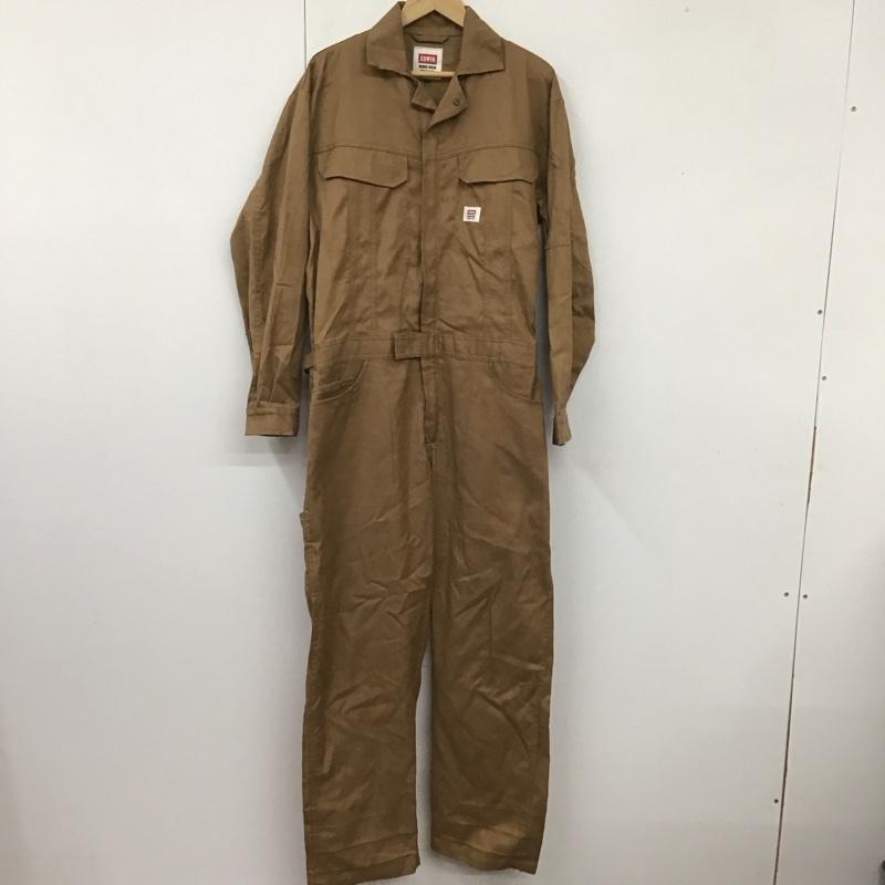 エドウィン EDWIN ワンピース・ドレス・オールインワン ワンピース・ドレス・オールインワン 31-81014 長袖つなぎ 長袖オールインワン オーバーオール L ロゴ、文字 ベージュ / ベージュ /  メンズ USED 古着 中古 10109103