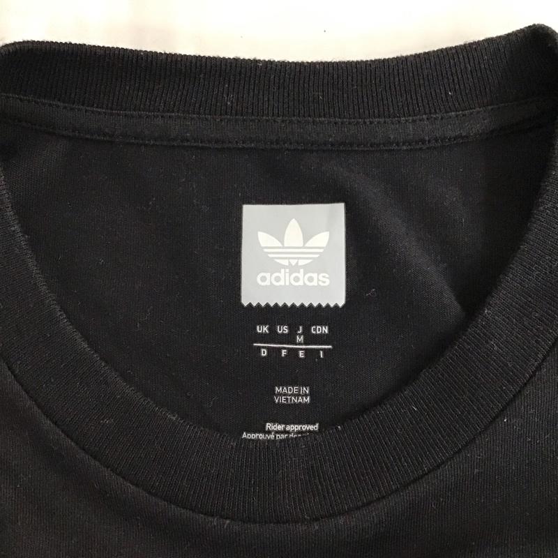 アディダス adidas Tシャツ 半袖 DH3865 クルーネック プリント M ロゴ、文字 黒 / ブラック /  メンズ USED 古着 中古 10123284