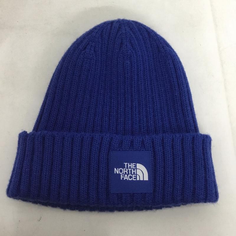 ザノースフェイス THE NORTH FACE 帽子 ニット帽 ロゴ、文字 青 / ブルー /  メンズ USED 古着 中古 10131948