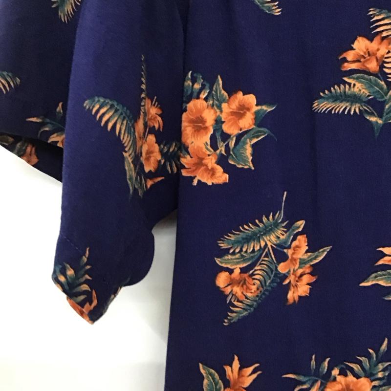 ナノユニバース nano・universe シャツ、ブラウス 半袖 半袖シャツ プリントシャツ ポケットシャツ M プリント 青 / ブルー /  メンズ USED 古着 中古 10132694