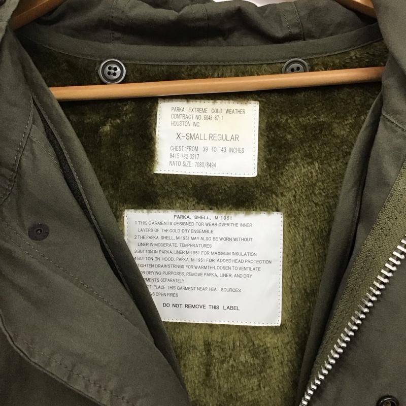 ヒューストン HOUSTON ジャケット、上着 ジャンパー、ブルゾン ジップアップジャケット アウター 古着 ロングジャケット XS 無地 カーキ / カーキ /  メンズ USED 古着 中古 10142565