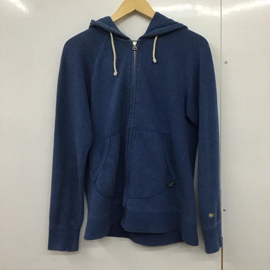 ゴーヘンプ GOHEMP パーカー 長袖 長袖パーカー ジップアップパーカー スウェット M 無地 青 / ブルー /  メンズ USED 古着 中古 10141451
