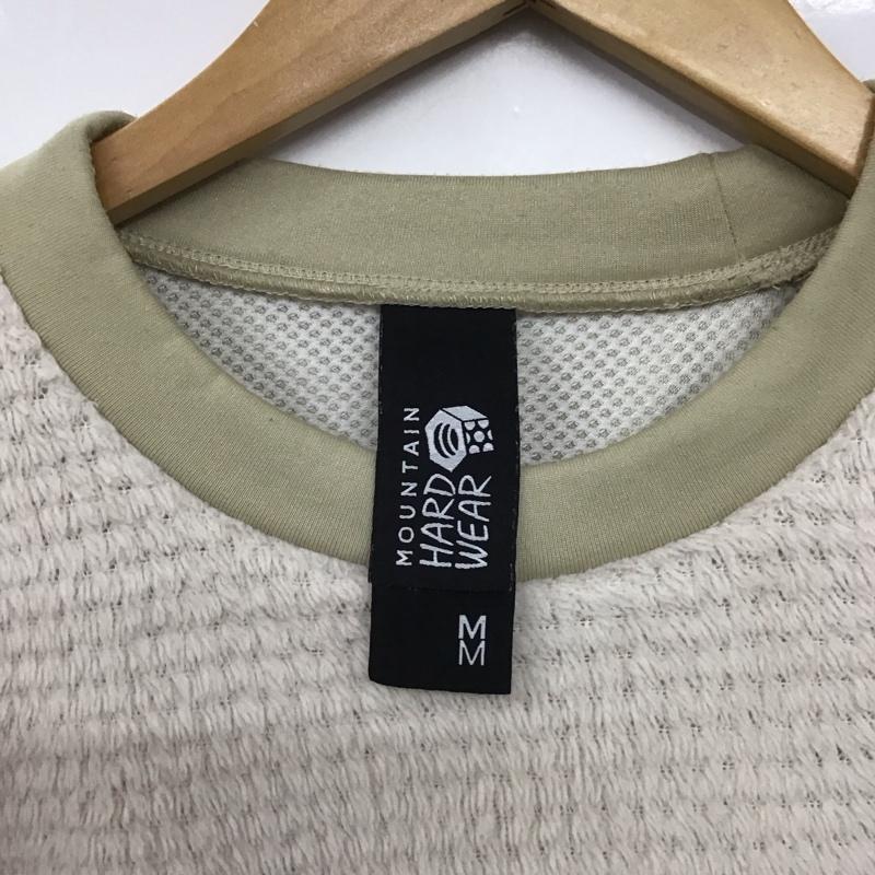 マウンテン ハード ウェアー MOUNTAIN HARDWEAR カットソー 長袖 長袖フリースカットソー プルオーバー M ロゴ、文字 白 / ホワイト /  メンズ USED 古着 中古 10143124