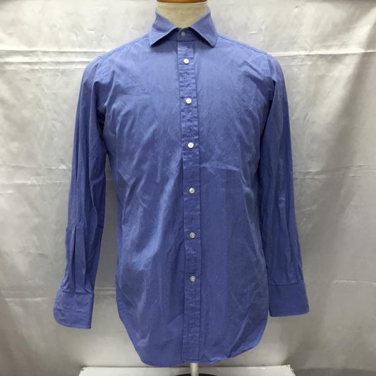 トゥモローランドピルグリム TOMORROW LAND PILGRIM シャツ、ブラウス 長袖 長袖シャツ カラーシャツ チェックシャツ カジュアルシャツ 38 チェック 青 / ブルー /  メンズ USED 古着 中古 10106505