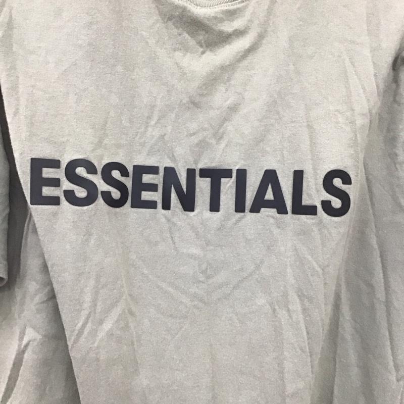 エッセンシャルズ ESSENTIALS Tシャツ 半袖 L ロゴ、文字 ベージュ / ベージュ /  メンズ USED 古着 中古 10134904