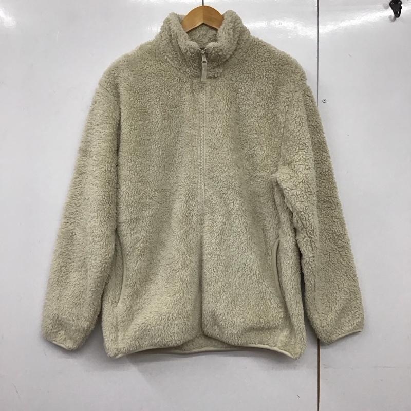 ユニクロ UNIQLO ジャケット、上着 ジャンパー、ブルゾン ボア フリース L 無地 オフホワイト / オフホワイト /  メンズ USED 古着 中古 10141140