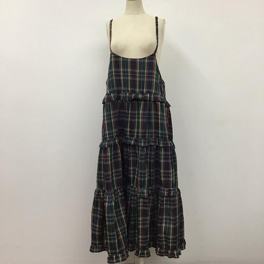 ダブルクローゼット w closet ワンピース ロングスカート 343187 フリルティアードキャミワンピース チェック マルチカラー / マルチカラー /  レディース USED 古着 中古 10122559