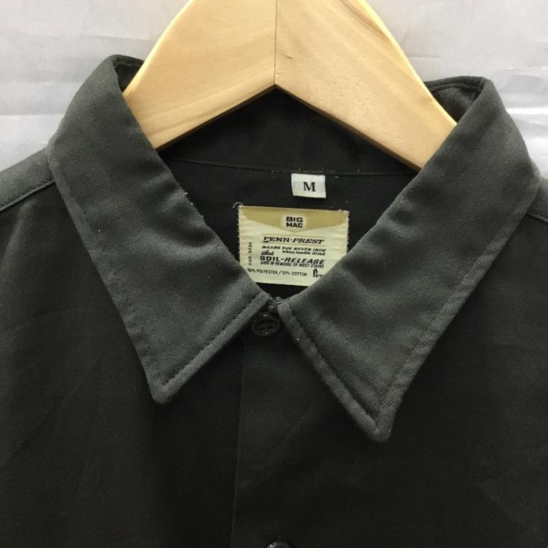 ビックマック BIGMAC シャツ、ブラウス 長袖 長袖シャツ カラーシャツ ポケットシャツ 長袖カットソー 古着 M ロゴ、文字 カーキ / カーキ /  メンズ USED 古着 中古 10113383