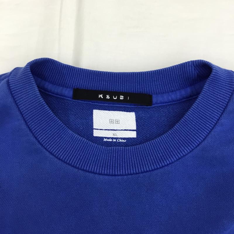 スビ KSUBI トレーナー 長袖 4 X 4 Biggie Crew Cobalt MSP23FL010 XL 刺繍 X プリント 青 / ブルー /  メンズ USED 古着 中古 10122737