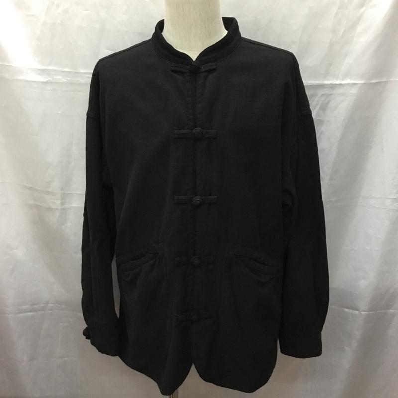 テンダーロイン TENDERLOIN ジャケット、上着 ジャケット、ブレザー f.c.fatigue shirt jkt ノーカラージャケット L 無地 黒 / ブラック /  メンズ USED 古着 中古 10112807