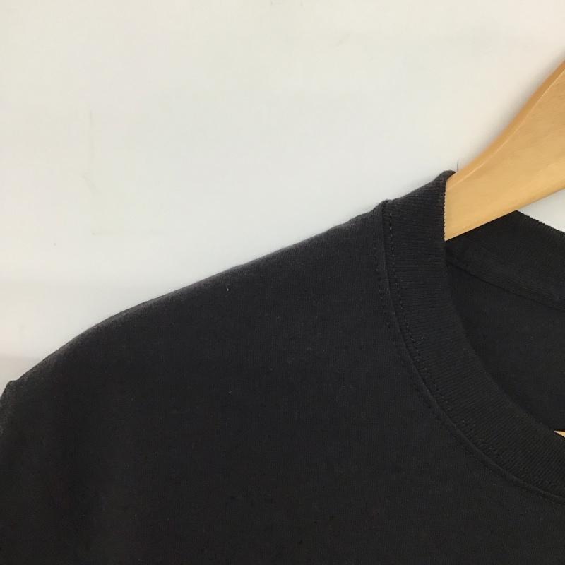 チャンピオン Champion Tシャツ 半袖 半袖カットソー プリントTシャツ クルーネックカットソー L 無地 黒 / ブラック /  メンズ USED 古着 中古 10150730