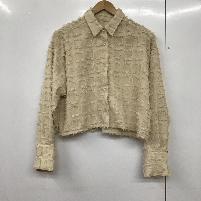 古着 USED シャツ、ブラウス 長袖 AA5744-TP ANDSEARCH M 無地 アイボリー / アイボリー /  レディース USED 古着 中古 10142011