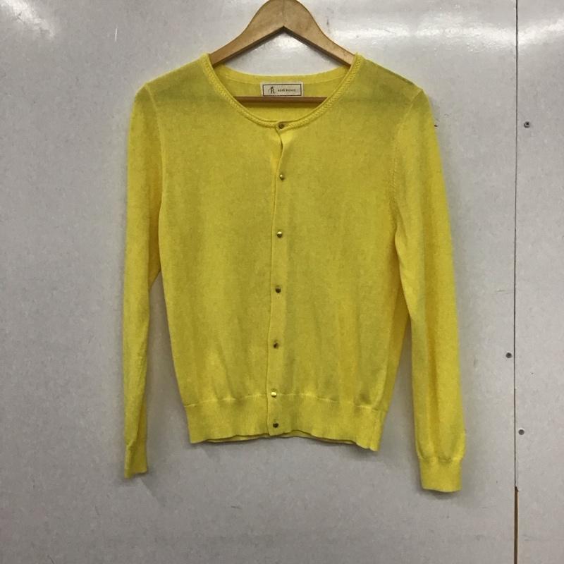 ロペピクニック ROPE  PICNIC カーディガン 長袖 40 無地 黄 / イエロー /  レディース USED 古着 中古 10140020