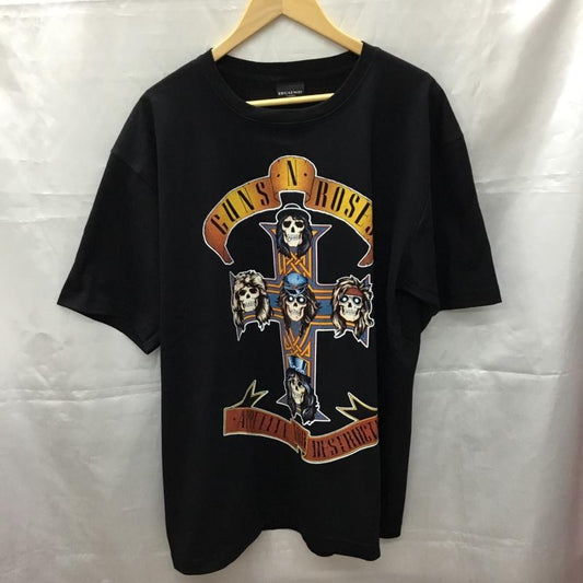 古着 USED Tシャツ 半袖 半袖カットソー プリントTシャツ クルーネックカットソー バンドTシャツ XL プリント 黒 / ブラック /  メンズ USED 古着 中古 10106922