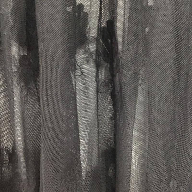 ローリーズファーム LOWRYS FARM スカート ロングスカート ロングスカート フレアスカート カジュアルスカート シースルー FREE 刺繍 黒 / ブラック /  レディース USED 古着 中古 10142684