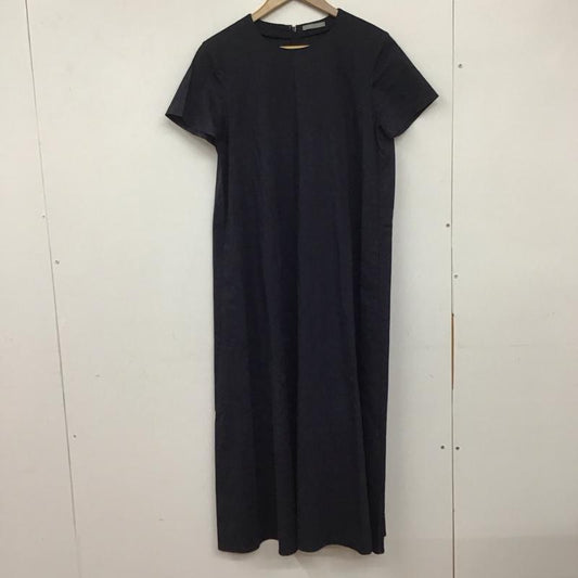 セオリーリュクス theory luxe ワンピース ロングスカート 半袖ワンピース フレアスカート クルーネック 38 無地 紺 / ネイビー /  レディース USED 古着 中古 10134135
