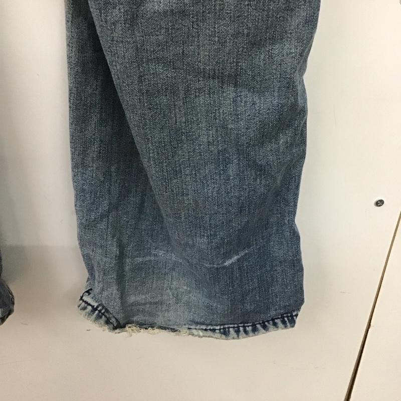 リー Lee パンツ デニム、ジーンズ デニムパンツ ワイドパンツ カジュアルパンツ 34 ロゴ、文字 インディゴ / インディゴ /  メンズ USED 古着 中古 10148499