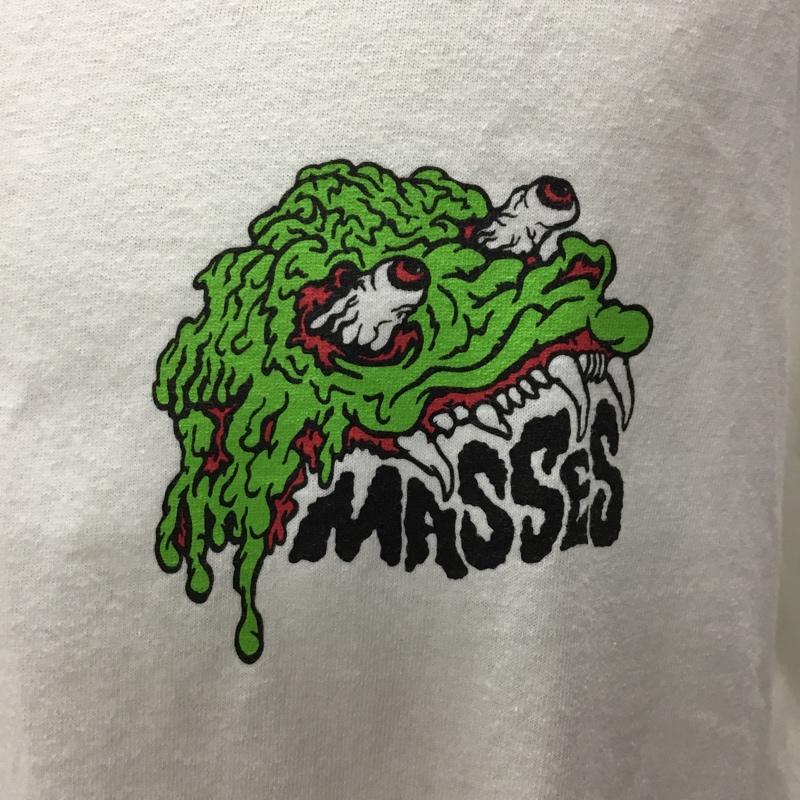 マシス MASSES Tシャツ 半袖 半袖カットソー プリントTシャツ クルーネックカットソー XL プリント 白 / ホワイト /  メンズ USED 古着 中古 10114887