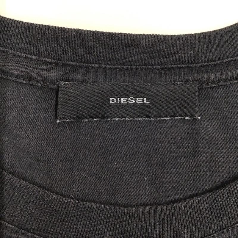 ディーゼル DIESEL Tシャツ 半袖 クルーネック ドクロ スカル COSMIK M プリント 黒 / ブラック /  メンズ USED 古着 中古 10116491